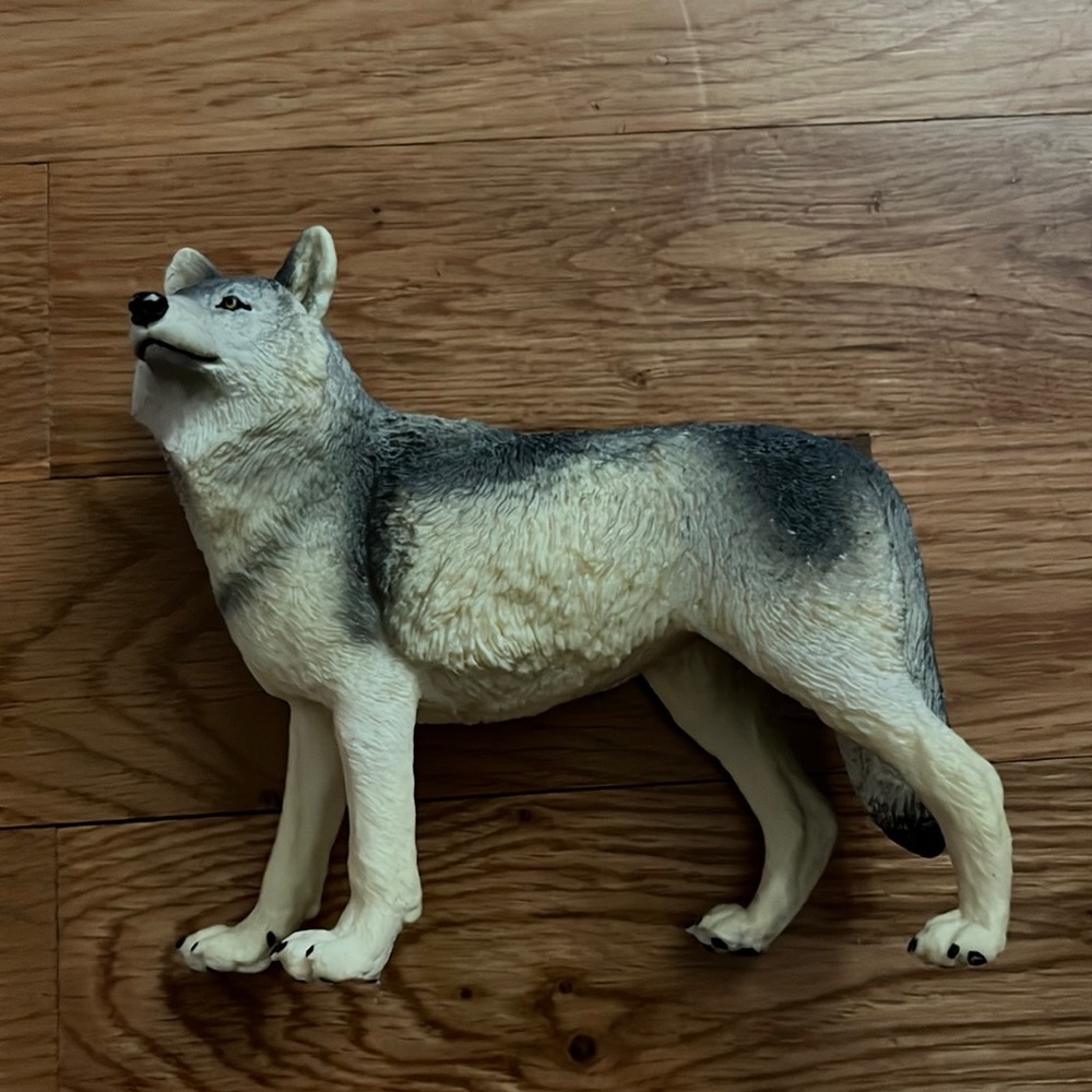 Toy wolf figure good condition from Michael’s